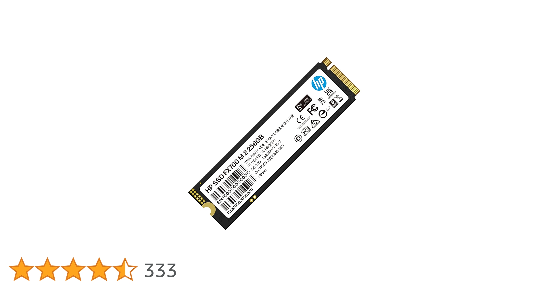 HP EX900 M.2 500GB PCIe 3.1 x4 NVMe 3D TLC NAND Internal Solid State Drive (SSD) Max 2100 MBps 2YY44AA#ABC HP EX900 M.2 500GB PCIe 3.1 x4 NVMe 3D TLC NAND Internal Solid State Drive (SSD) Max 2100 MBps 2YY44AA#ABC