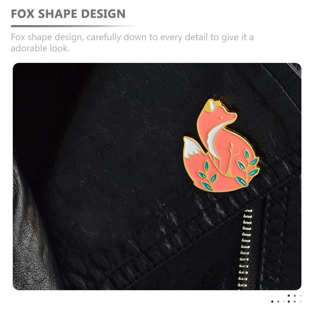 Animal Broche Pin Pins de Esmalte Fox para Ropa Clip Decorativo Joyería de única