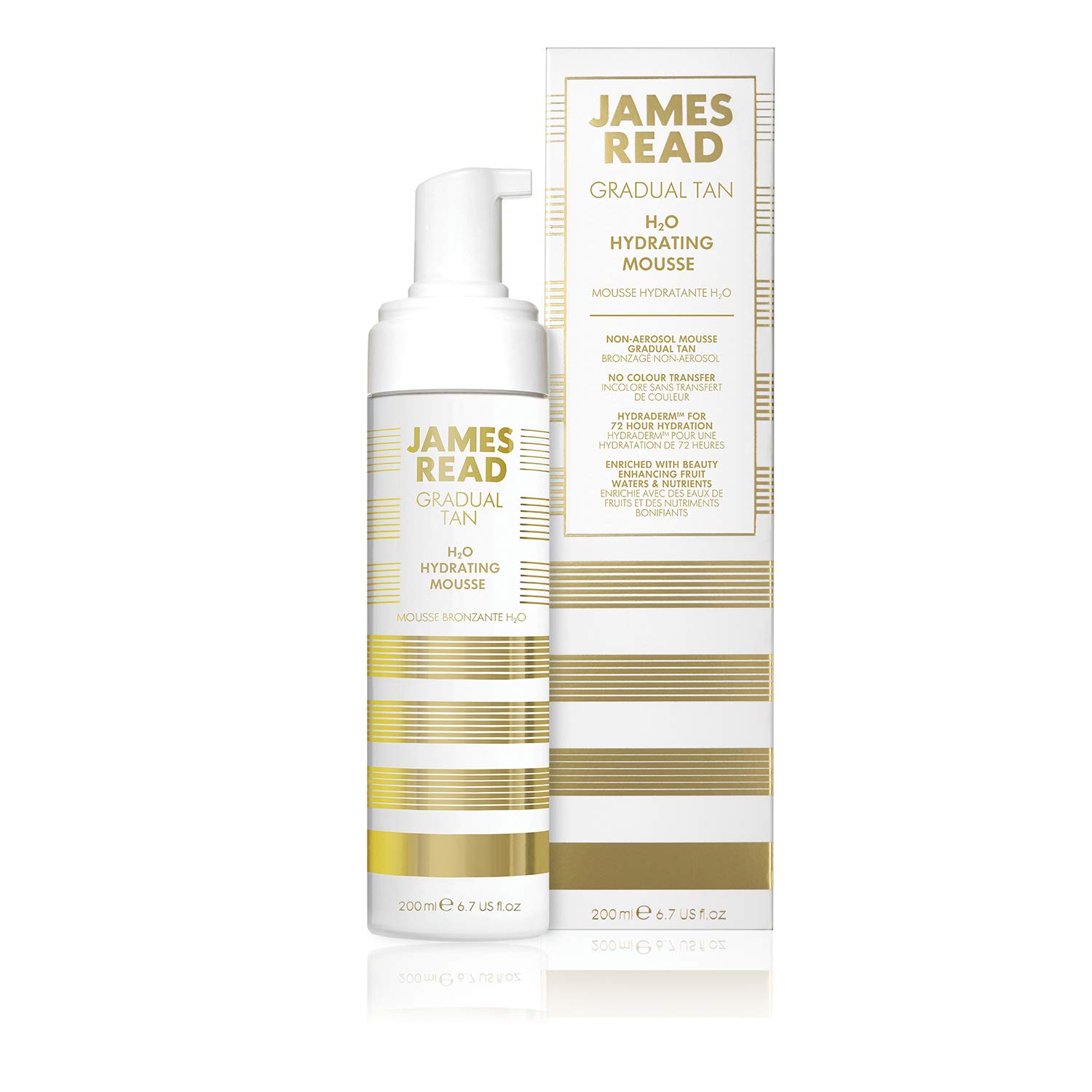 James Read H2O pianka nawilżająca Gradual Tan do twarzy i ciała, lekki do średniego tonu, 200 ml