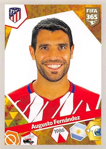 2017-18 Panini FIFA 365 Stickers Soccer #166 Augusto Fernandez Atletico Madrid Official Smaller Than Trading Card Sized Album Sticker in Raw (NM or