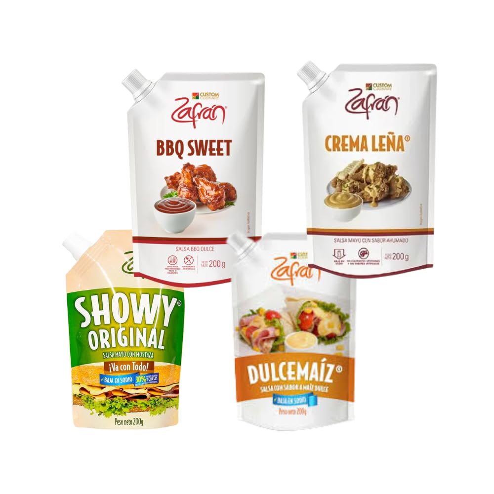 Amazon.com: Zafran Salsa Showy 200gr, Salsa BBQ Sweet 200gr, Salsa