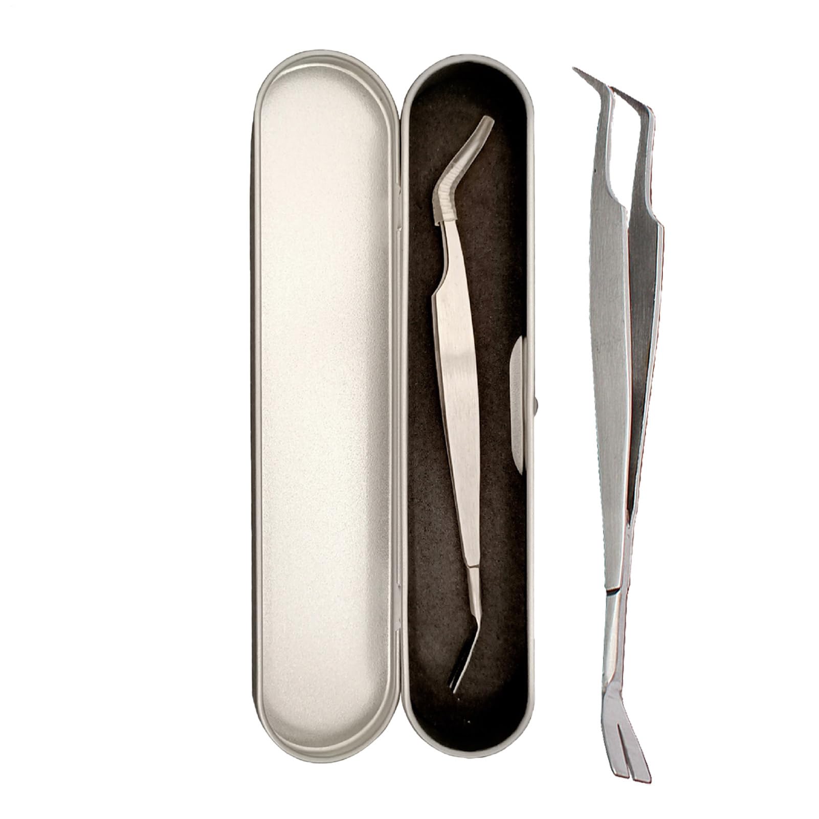 Tick Removal Tool for Pets, Professional Stainless Steel Tick Remover Tweezers for Dogs Cats Humans Pets, with Storage Box