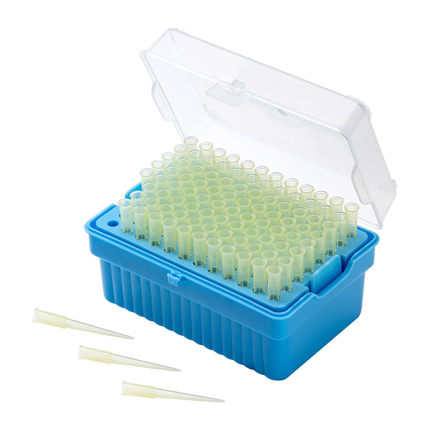 9600 Stück 200μl Pipettenspitzen, Universal Pipettenspitzen, Pipetten Spitzen, Labor Pipettenspitzen, Kunststoff Mikropipette, Flüssigkeitstransfer für Labor Chemie,Steril