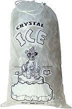 8 lb Ice Bags with Drawstrings 11 in x 18 in x 1.4 mil Case:500 Heavy Duty Commercial Grade