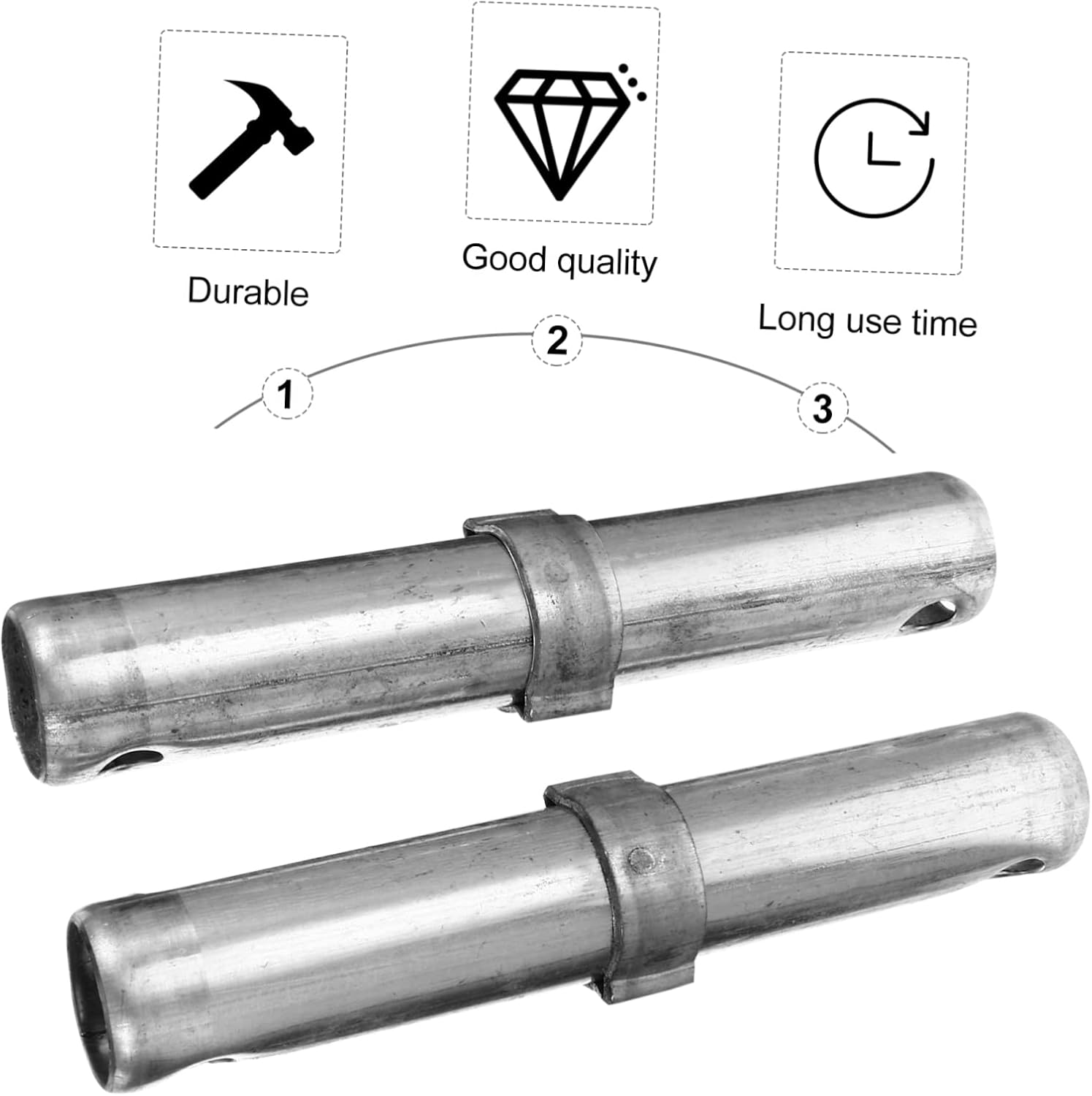 Baluue Scaffold Adapter 2pcs Spring Locking Scaffold Scaffold Supplies Equipment Galvanized Connector Nail Pin to Stack Connection Pin Connecting Rod Baker Scaffolding Spring Tools