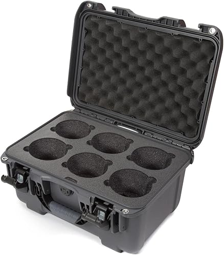 Miniatura 2 de Nanuk Medium Series 918 - Funda protectora impermeable de resina NK-7 con inserto de espuma para lente de cámara 6, grafito