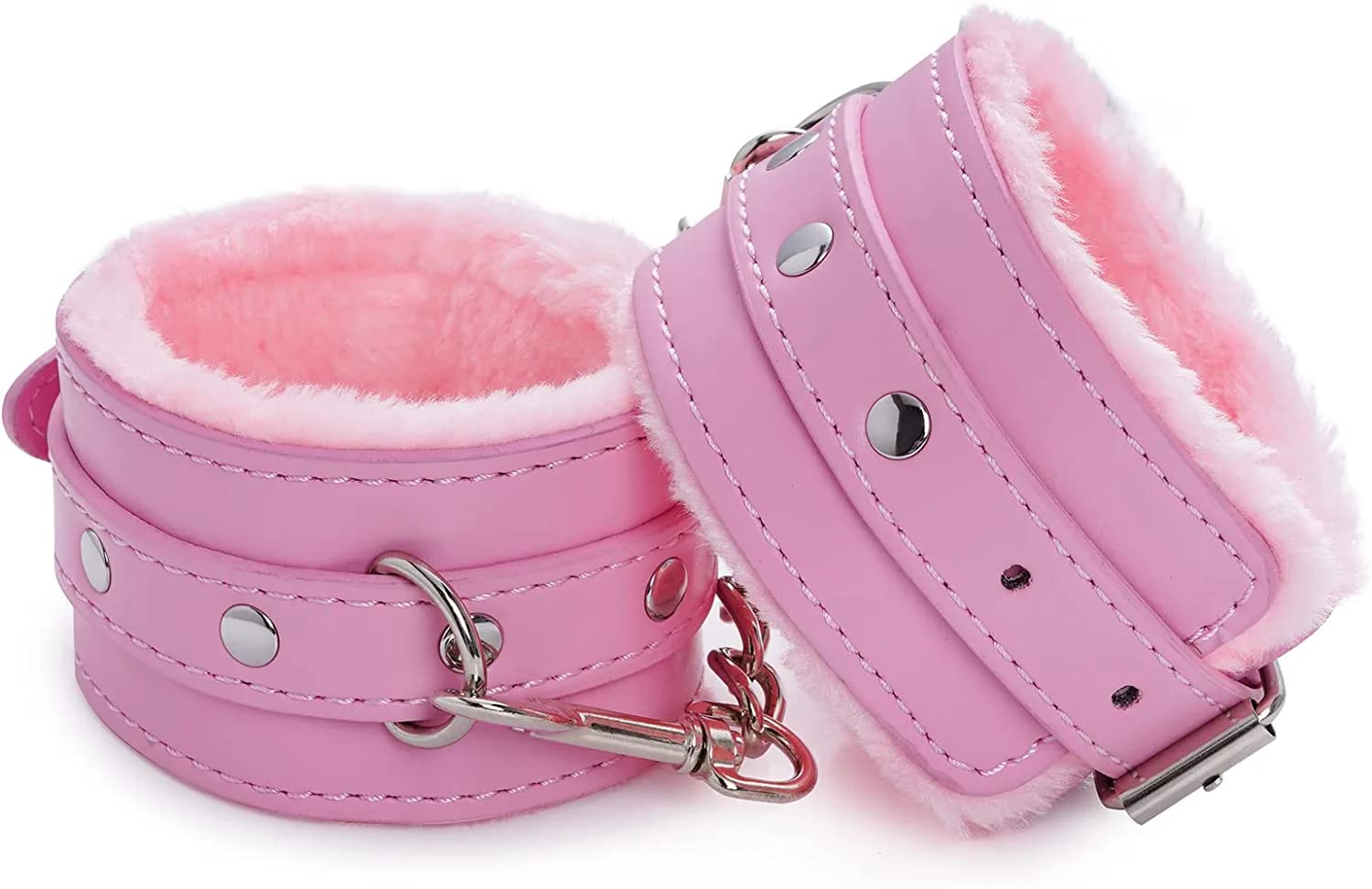 Pink Hand Cuffs With Adjustable Size, Soft Furr, Chroom Fitting Buckle With Chain And Hook, Police Role Play Costume Accessories - Kids (B0BDFTCQQ7) Amazon Price History, Amazon Price Tracker