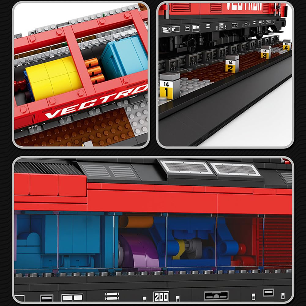 barweer Klemmbausteine Train, Vectron-European Electric Passenger City Zug ​​​​Bausteine mit Eisenbahn Schienen, Technik Züge Bahnhof Modell Geschenk Sets für Erwachsene und Kind (1889+ Teile)