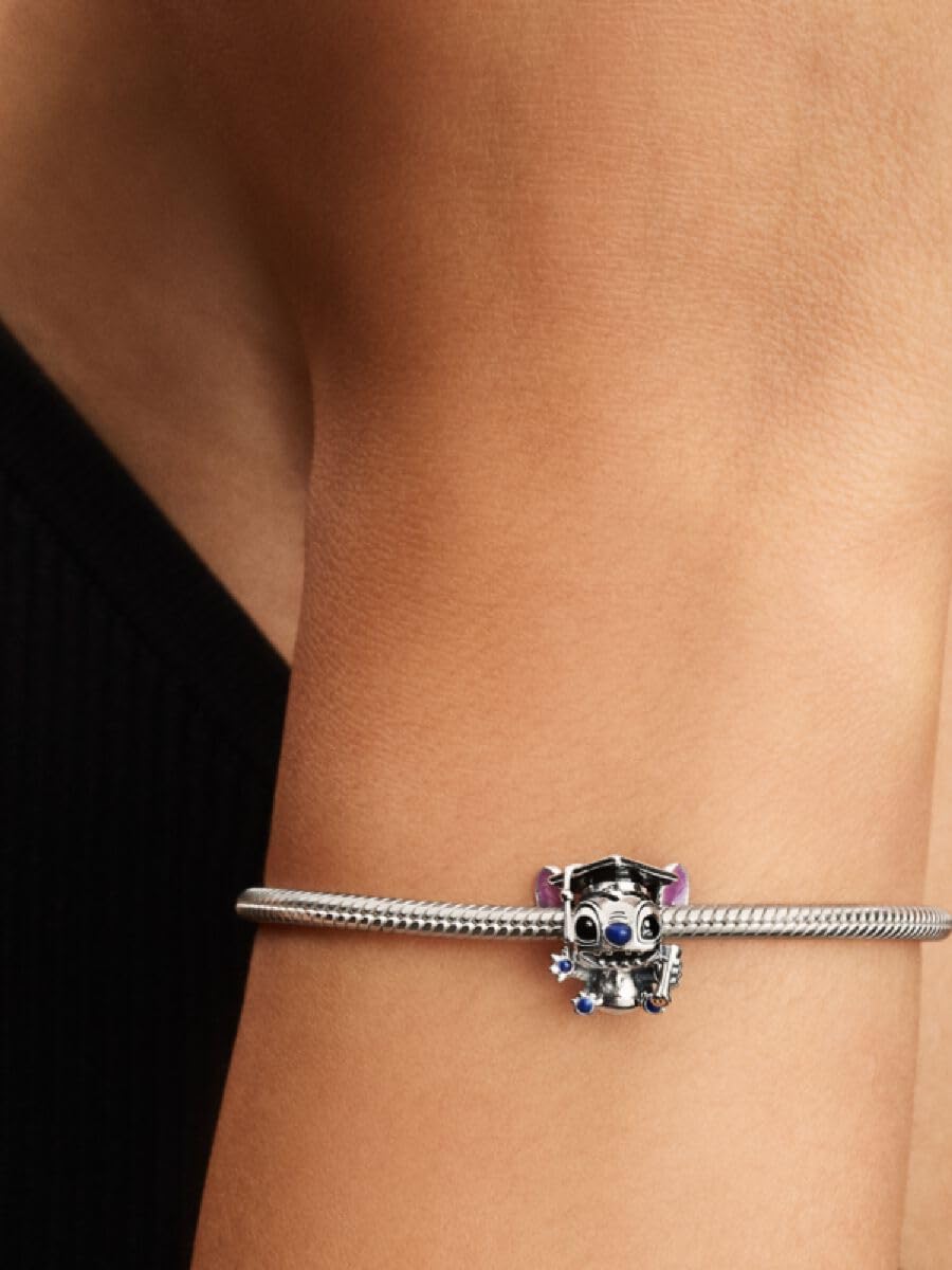 Abalorio de plata de ley 925 con diseño de alienígena compatible con Pandora, Trollbeads, Chamilia, Biagi y otras pulseras del Reino Unido. Metal, no es una piedra preciosa