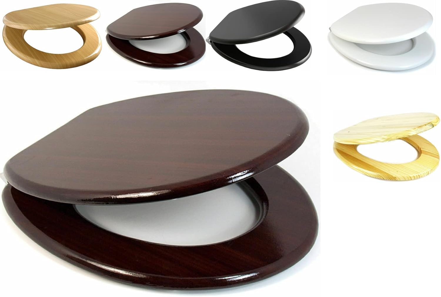 Kinza Collection Quality Wooden Toilet Seat Standard 18 inch MDF