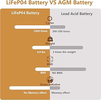 6V 6Ah Lithium LiFePO4 Battery 2 Pack, 2000+ Cycles Rechargeable Lithium Iron Phosphate Battery for Emergency Light, Game Feeder, Kids Ride On Car and More with BMS (F1 Terminals)