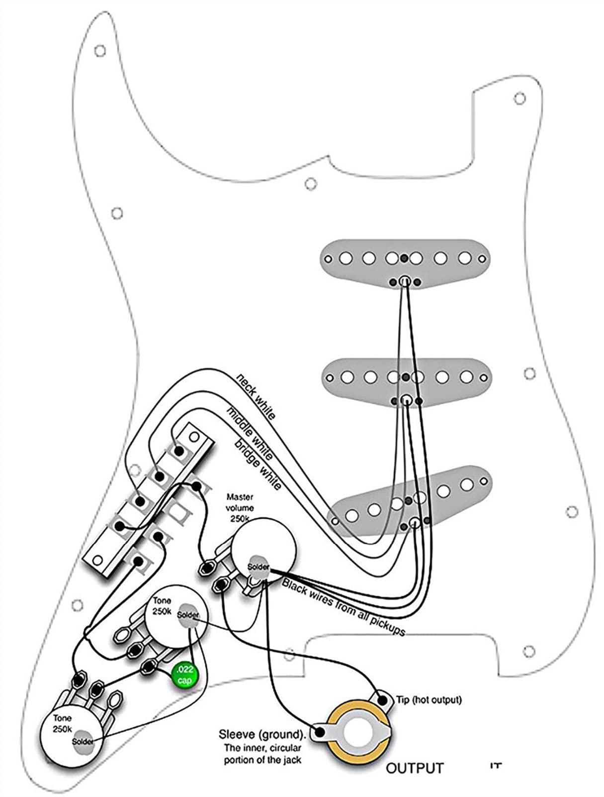 Humbucker Alnico Gegen Single -Coil -Gitarren -Pickups Schwarze E -Gitarren -Pickups Für St Gitarre (Color : Yellow)