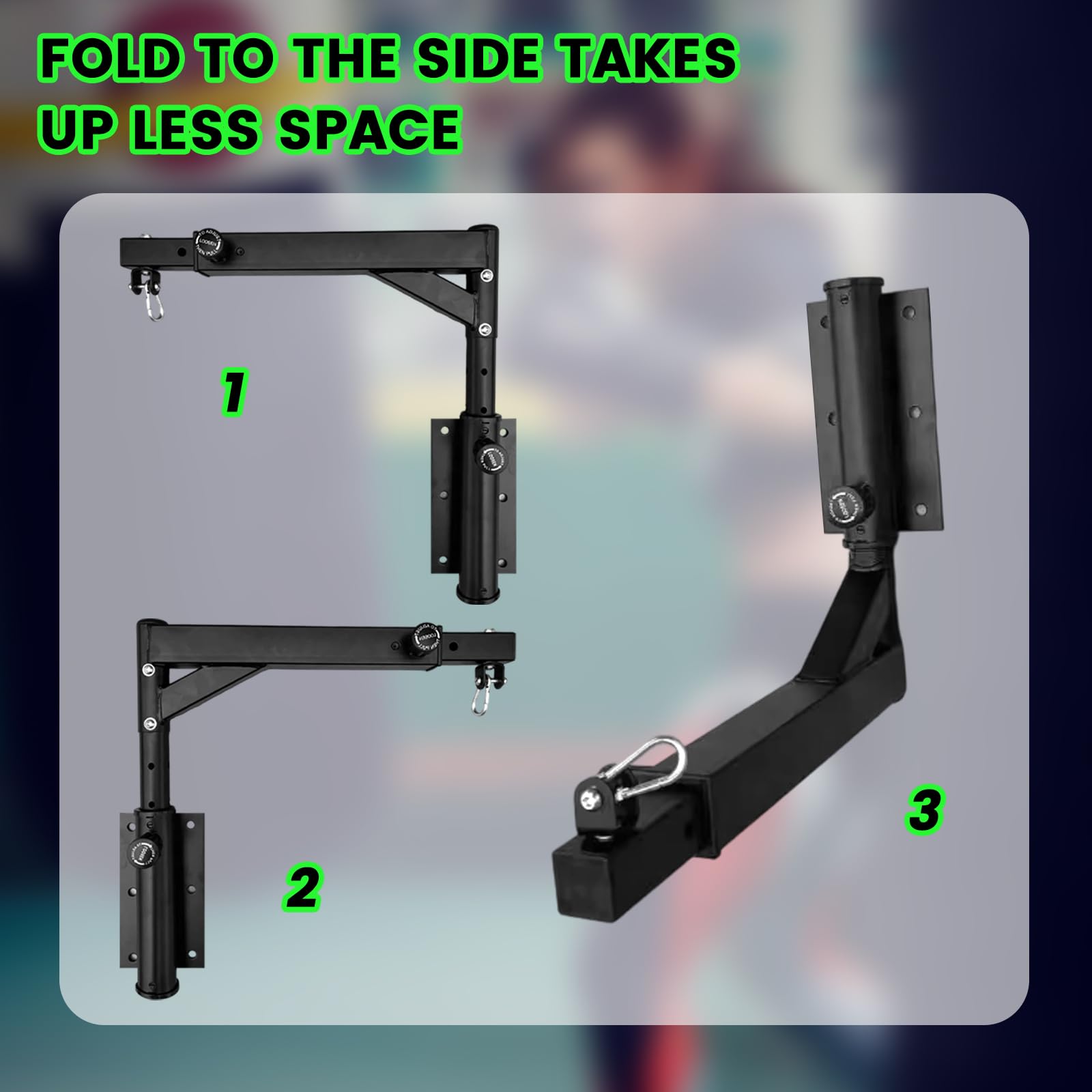 Soporte de Pared para Saco de Boxeo Ajustable con Rotación Silenciosa 360°, hasta 250 kg