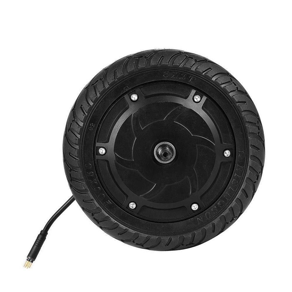 Ruedas de repuesto para scooter Accesorios para scooter eléctrico, motor de accionamiento de 8 pulgadas 36v350w, neumáticos antideslizantes, motor universal, adecuado para el reemplazo de piezas de sc