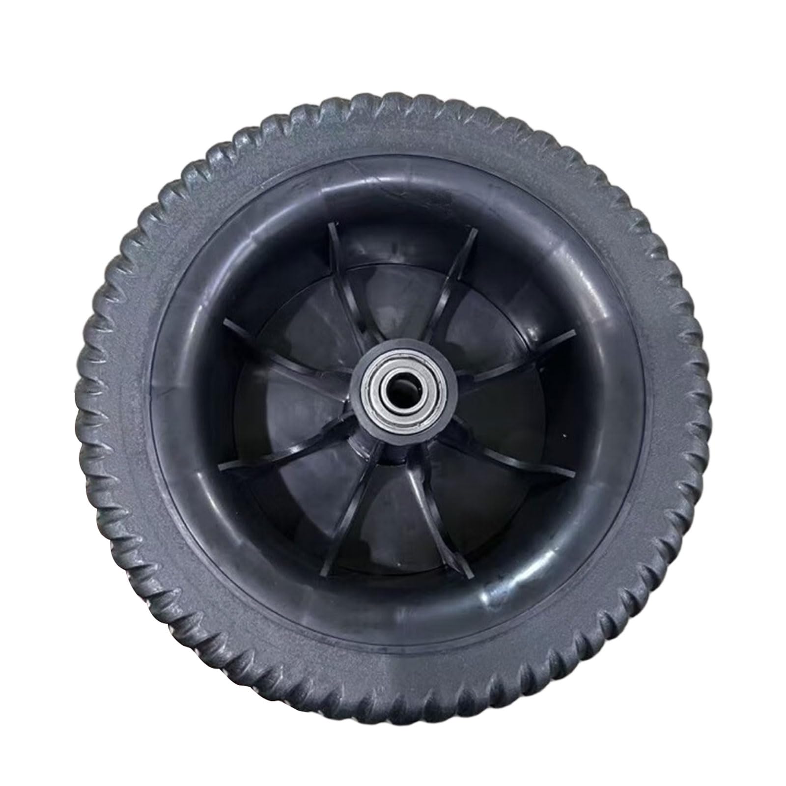 Zepfjhe 7Inch Industrial Rubber Wheel Build In Bearing Air Compressor Lawnmower Replacement Part For Lawns Equipment Power Tool Accessories Air Compressor Replacement Wheel Rubber