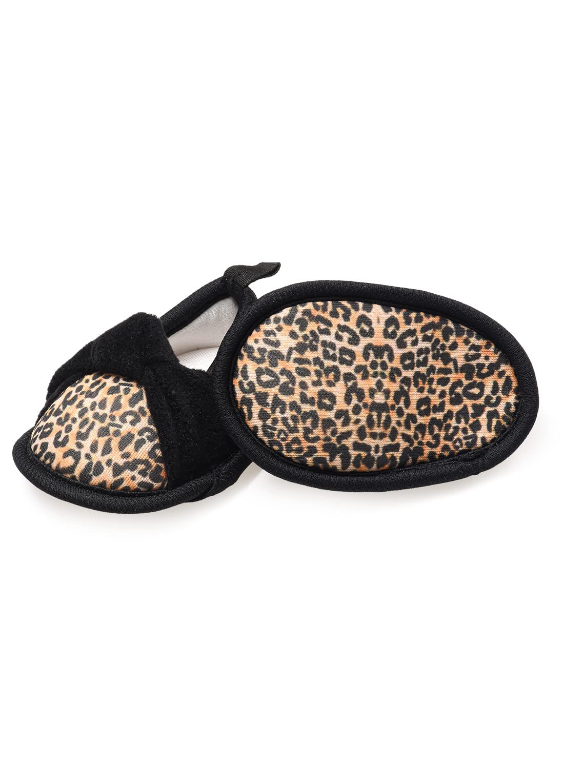 Tiny HugInfant Baby Girls Animal Printed Trendy Bows Booties