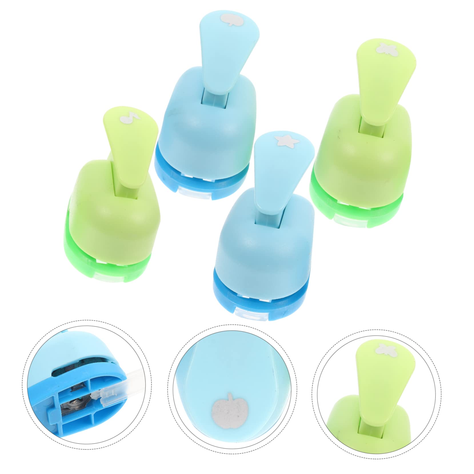 STOBOK 8piezas Perforadoras Para Manualidades Divertidas Para Troqueladoras De Diseño Aleatorio Manzana y Nota Musical