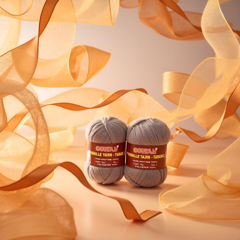Image of M.G ENTERPRISE Os wal Tarang Knitting Wool Yarn, Soft Fancy Feather Wool Ball Chocolate 300 gm Best Used with Knitting Needles, Soft Fancy Wool Crochet NeedlesWool Yarn for Knitting. FC