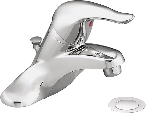 Moen L4625 Chateau - Grifo de baño de arco bajo con una sola manija, cromado