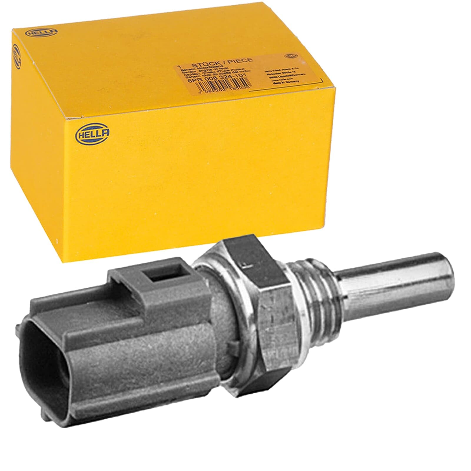HELLA 6PT 009 107-481 Czujnik, temperatura płynu chłodzącego - 12V - 2-biegunowy - przykręcany - z uszczelnieniem