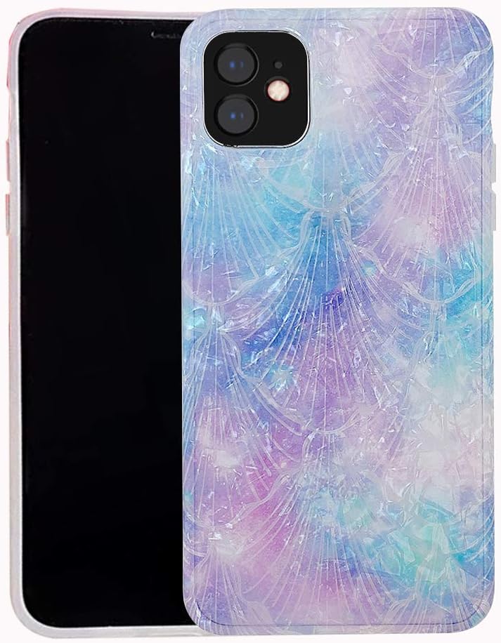 IP 11 Case Compatible with Apple iPhone 11case Marble Luxury Thin Slim Cover I Iph Ipho Cases Xi 11cases 6.1 Inch (Purple)
