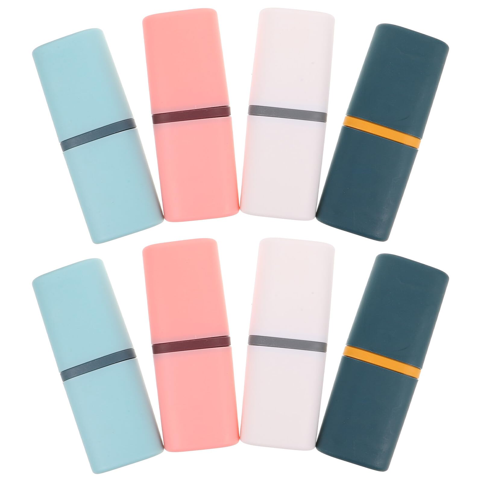 TOYANDONA 8 pezzi Porta Spazzolino da Viaggio con Copertura Custodia Portatile per Spazzolino e Dentifricio Organizer Compatto e Antipolvere per Viaggi Campeggio Business e Scuola Colori