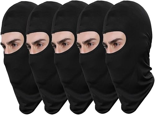 Pack of 5 Face Mask Men Sun Balaclava Dust Proof for Outdoor Riding Fishing Headgear