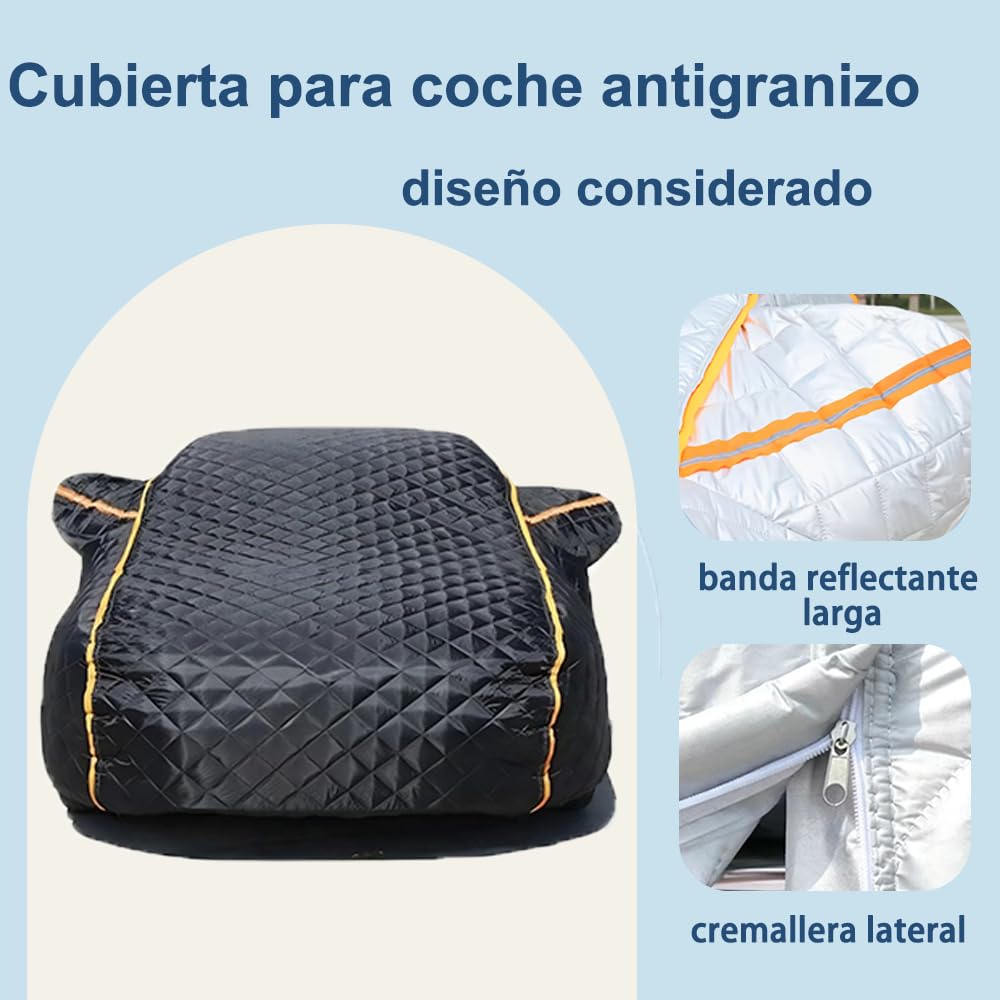 Housse Voiture Extérieur pour Peugeot 1007 2005-2009, Bache Voiture Hiver, éTanche Anti GrêLe UV Soleil Anti Rayure Protection Contre Le Gel, Coton éPais zlfr12101735