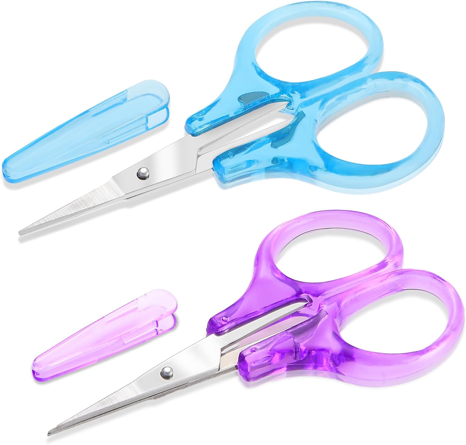 2 Pcs Small Scissors with Cover 3.34" Small Craft Scissors
