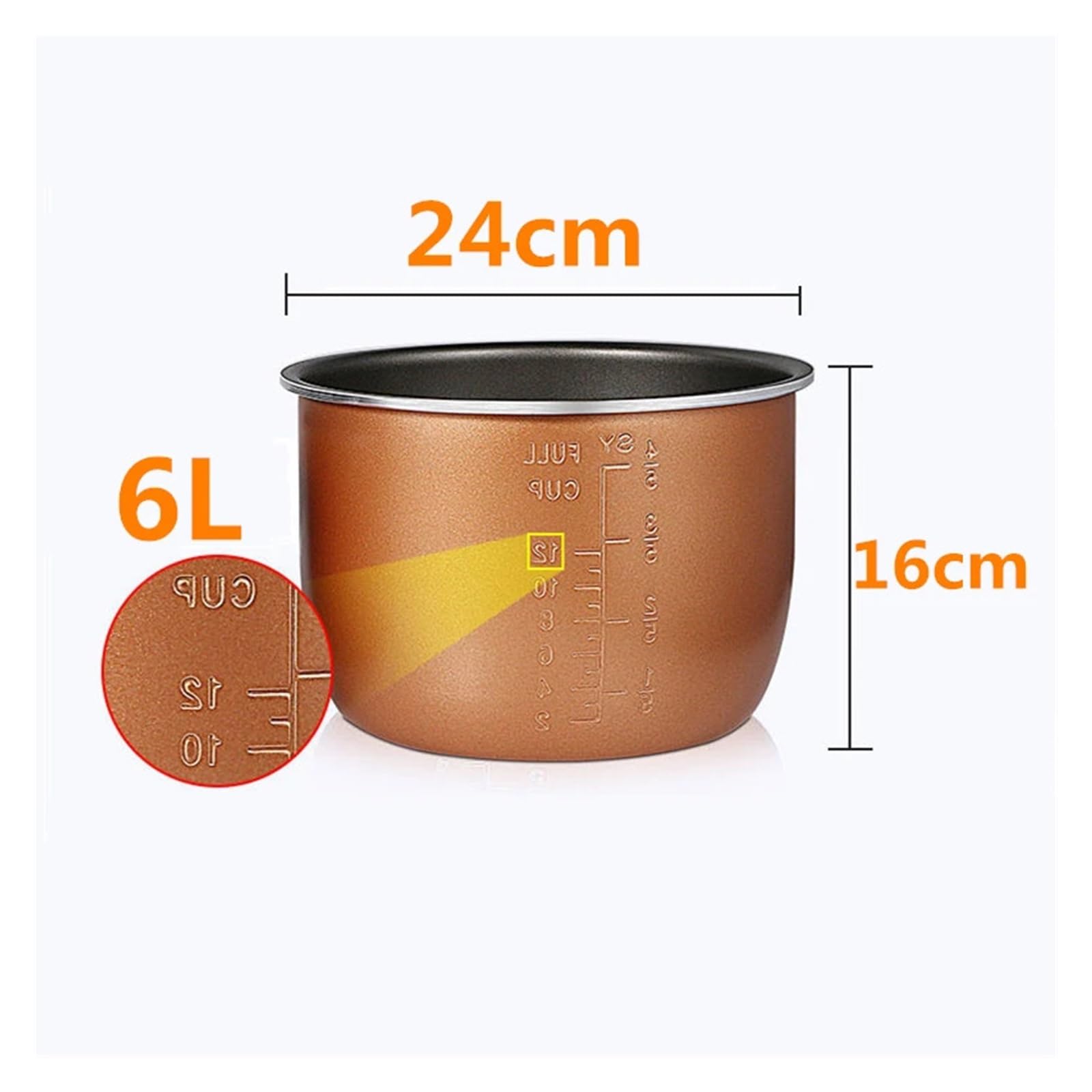 Olla A Presión Eléctrica De 6 L, Recipiente Multicocina, Sartén Antiadherente De 1 Litro, Doble Pulverización, Espesante
