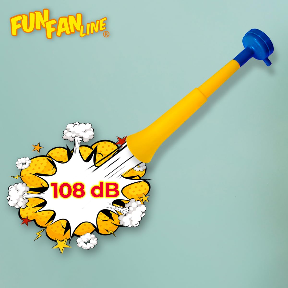 Pack 3 Trompettes Vuvuzela à Trois Corps | Klaxon Compact et Démontable pour Football, Fêtes et Événements Sportifs | 98 DB Animation Enfants et Adultes Facile à Transporter (Suède)