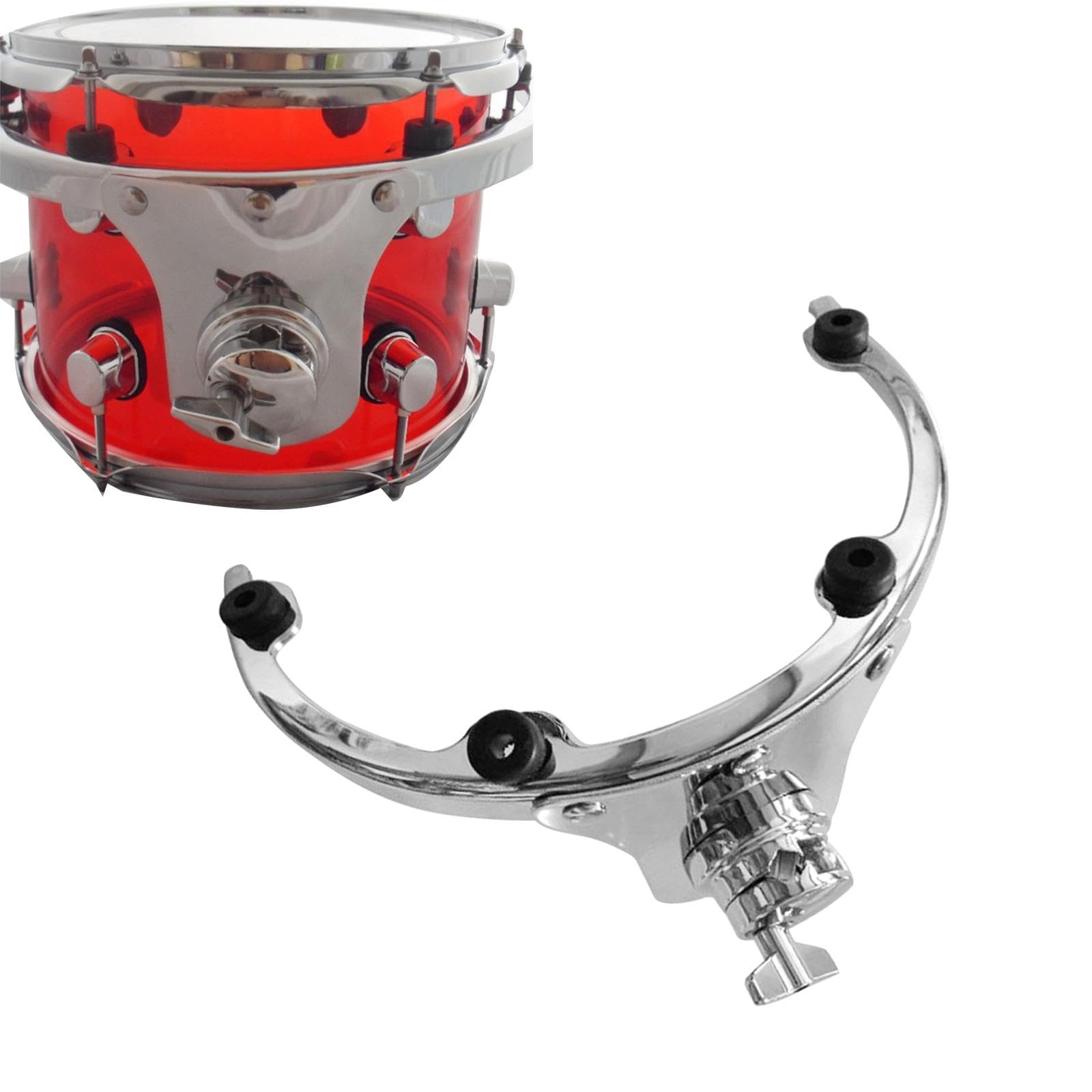 Drum Bracket Metall Schlagzeug Tom Rim Halterung Aufhängung Komplettset Einfacher Einbau für Musikgruppen Studio Probenräume, 10 Zoll