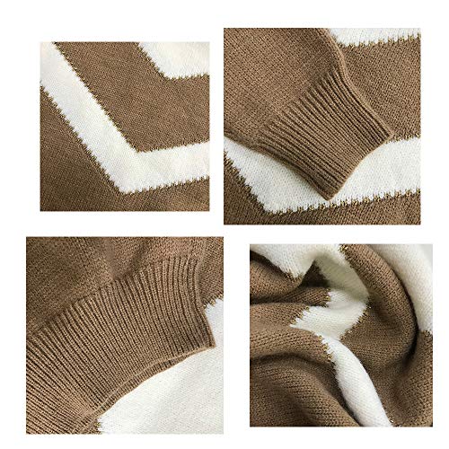 Image of ANCAPELION Women's Casual Sweater Pullover Winter Basic Sweatshirt Long Sleeve Cozy Knitted Jumper Tops Loose Fit