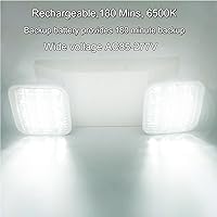Vista 9 de Hivotisa LED Emergency Lights with Battery Backup 6 Pack, Commercial Emergency Lights Fixture Two Head Adjustable, Hardwired Emergency Light for