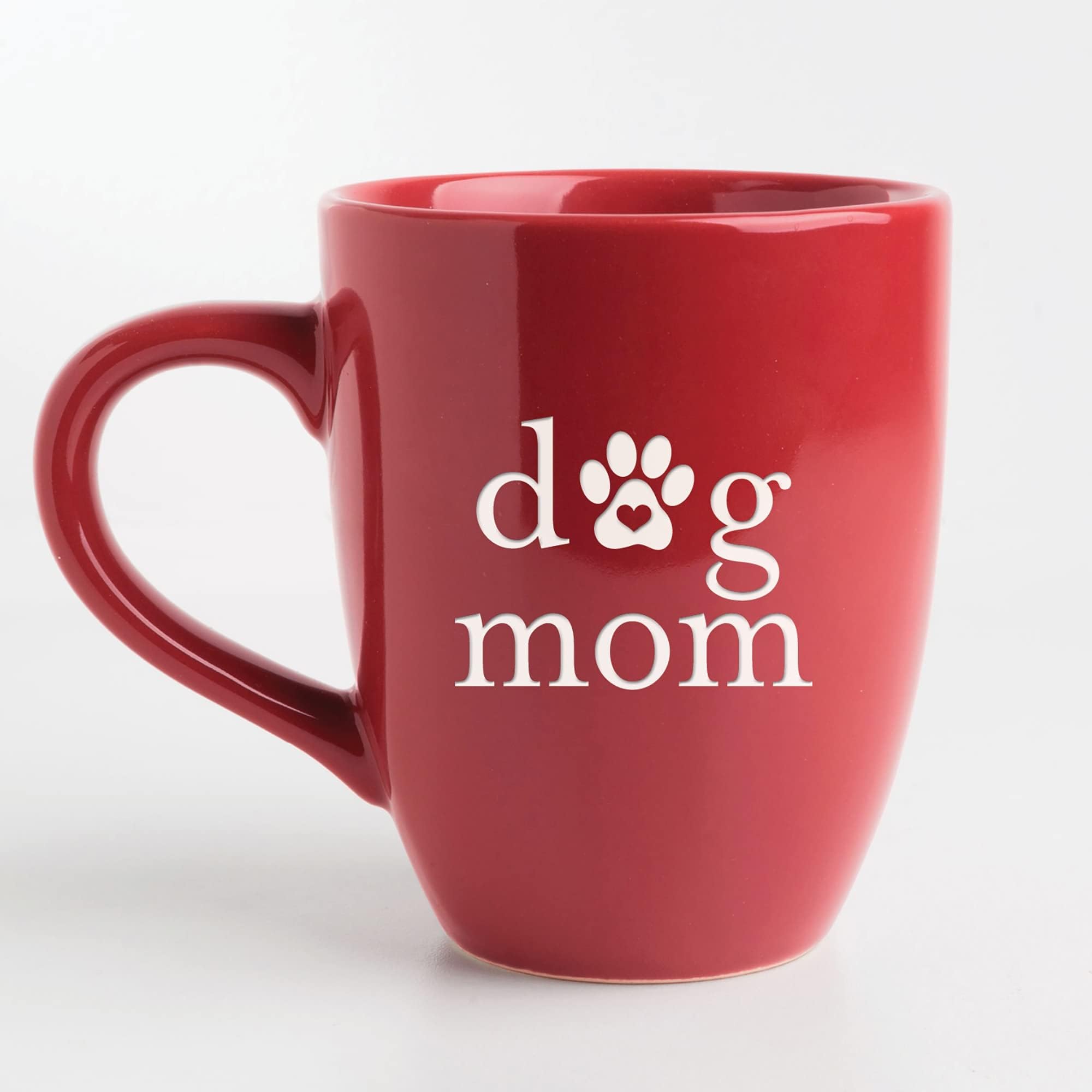 Custom Personalization Solutions Paw Print Dog Mom Bistro Mug Design