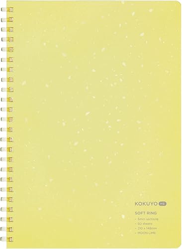 Miniatura 9 de KOKUYO Me - Cuaderno de anillo suave en forma de D, A5, 0.5 pulgadas (0.157 in), cuadrícula a rayas, 50 hojas, juego de 3 temporada de Piman, oliva