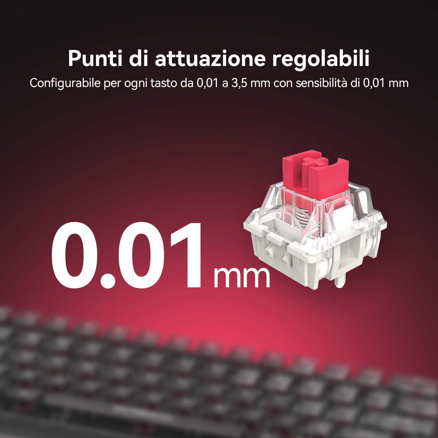 DarkBeacon Flux68 HE Tastiera Gaming Rapid Trigger con Precisione RT di 0,01mm, Software IA, 8000Hz, Switch Magnetici, Attuazione Regolabile, Snap Tap/DKS, Tastiera RGB cablata al 65% per PC/Mac