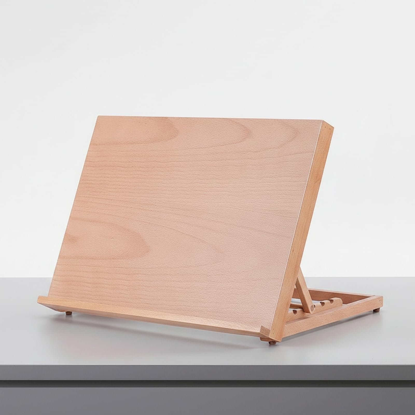 Caballete de Dibujo Plegable Portátil Ajustable de Madera de con Ángulos Regulables Base Estable y Bandeja de Apoyo Adecuado para Artistas Estudiantes, 46.8 Cm X 35.8 Cm X 2.2 Cm