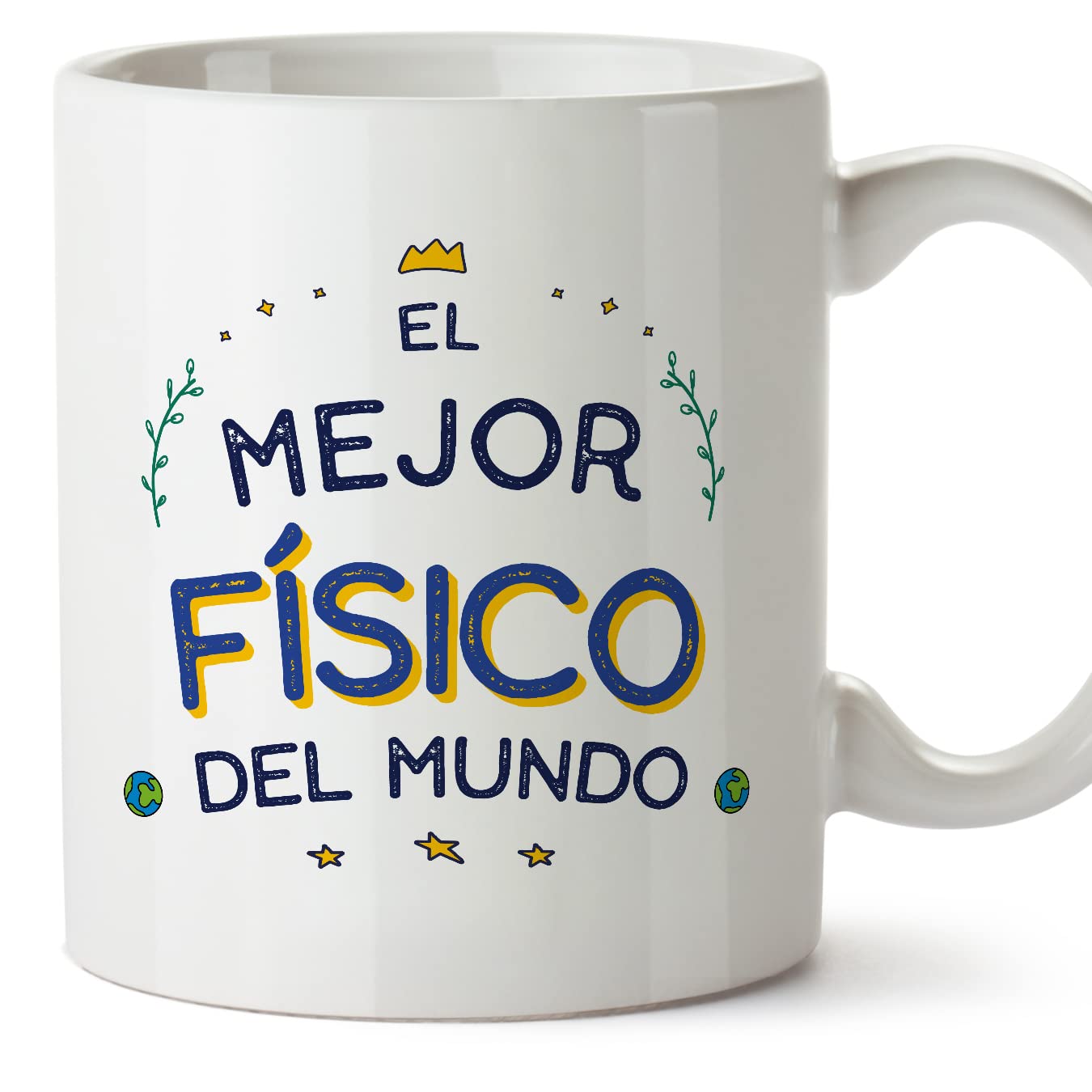 MUGFFINS Physicist Man Mug - in Spanish - Mejor del Mundo - Funny Gift for Colleagues - Ceramic 11oz Mug
