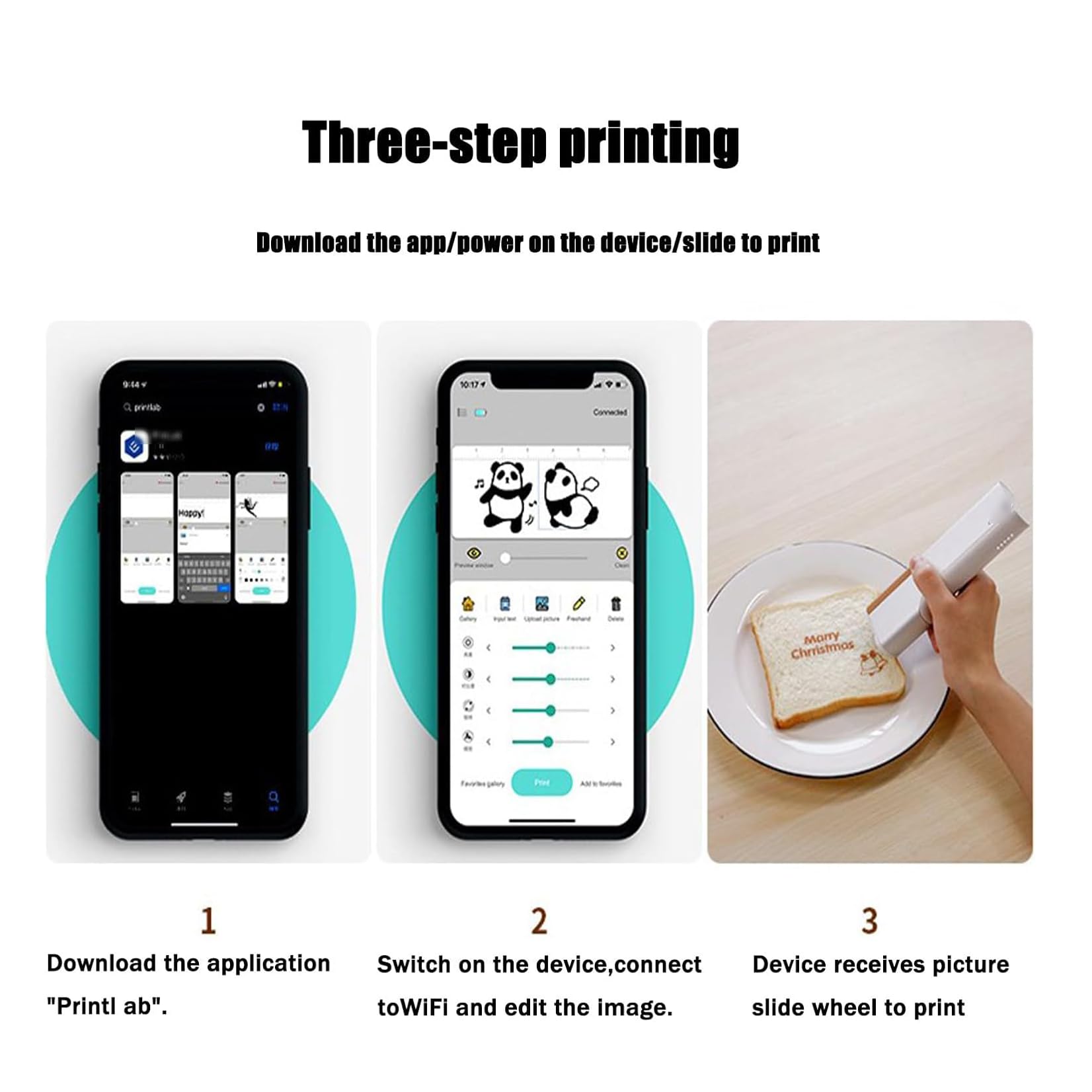 Mini jadalny długopis atramentowy do kawy latte art i dekorowania ciast, przenośna drukarka spożywcza do ciastek, chleba, czekolady, wzór logo DIY ze sterowaniem aplikacją na smartfona