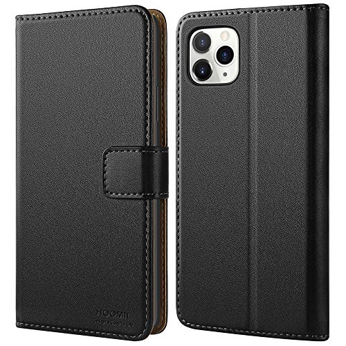HOOMIL MagFlip Series Funda iPhone 11 Pro MAX, [Cuero Premium] [Sin Grietas] Protectora Flip Wallet Funda para Apple iPhone 11 Pro MAX - Negro Cover