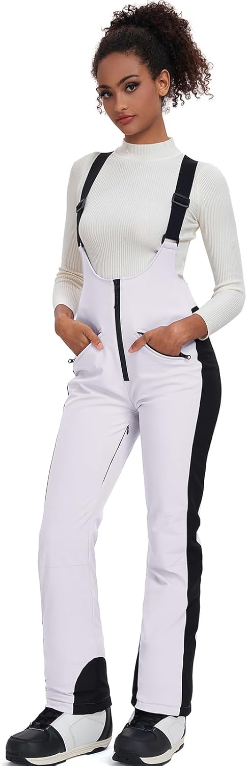 GS SNOWING Women's Snow Bibs Pants Insulated Waterproof Windproof Winter Ski Pants Snowboarding Overalls