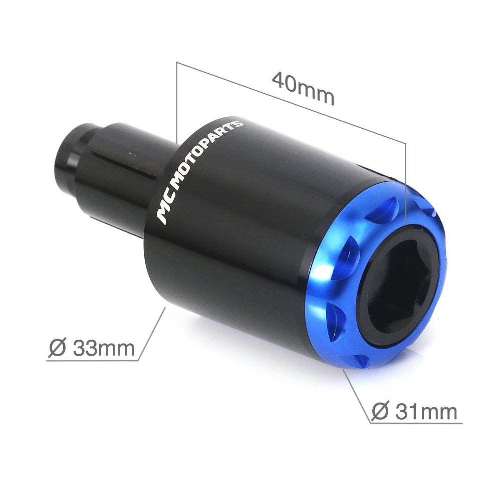 Amazon.com: MC MOTOPARTS MSHINE CNC Bar Ends Compatible with