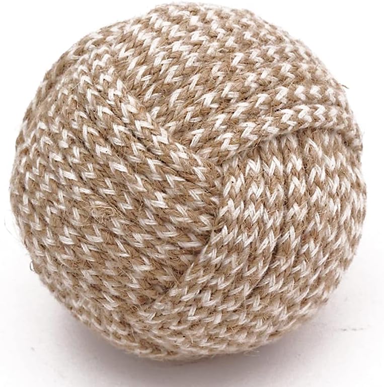 RII 6pcs Natural Jute Rope, Rustic Nautical Decorative Spherical Jute Ball, Vase & Tray Bowl Filler, Home Tabletop Décor, Wedding and Party Display Props, Housewarming Gift, 2" Jute1