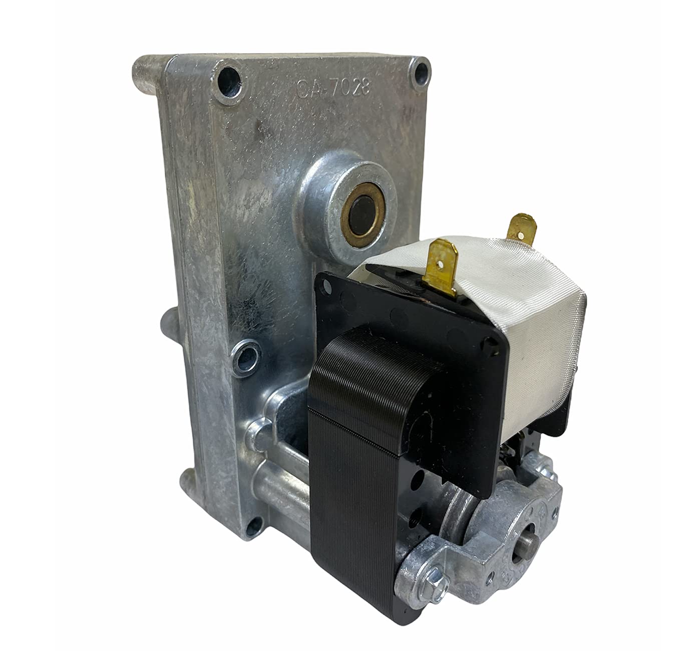 eRicambi, Motoriduttore FB1392 per Stufe a Pellet serie T3, Velocità 1,26rpm, Pacco Lamellare 25mm, Ø Albero 9,5mm, Senso di Rotazione Oraria, Spianatura Doppia
