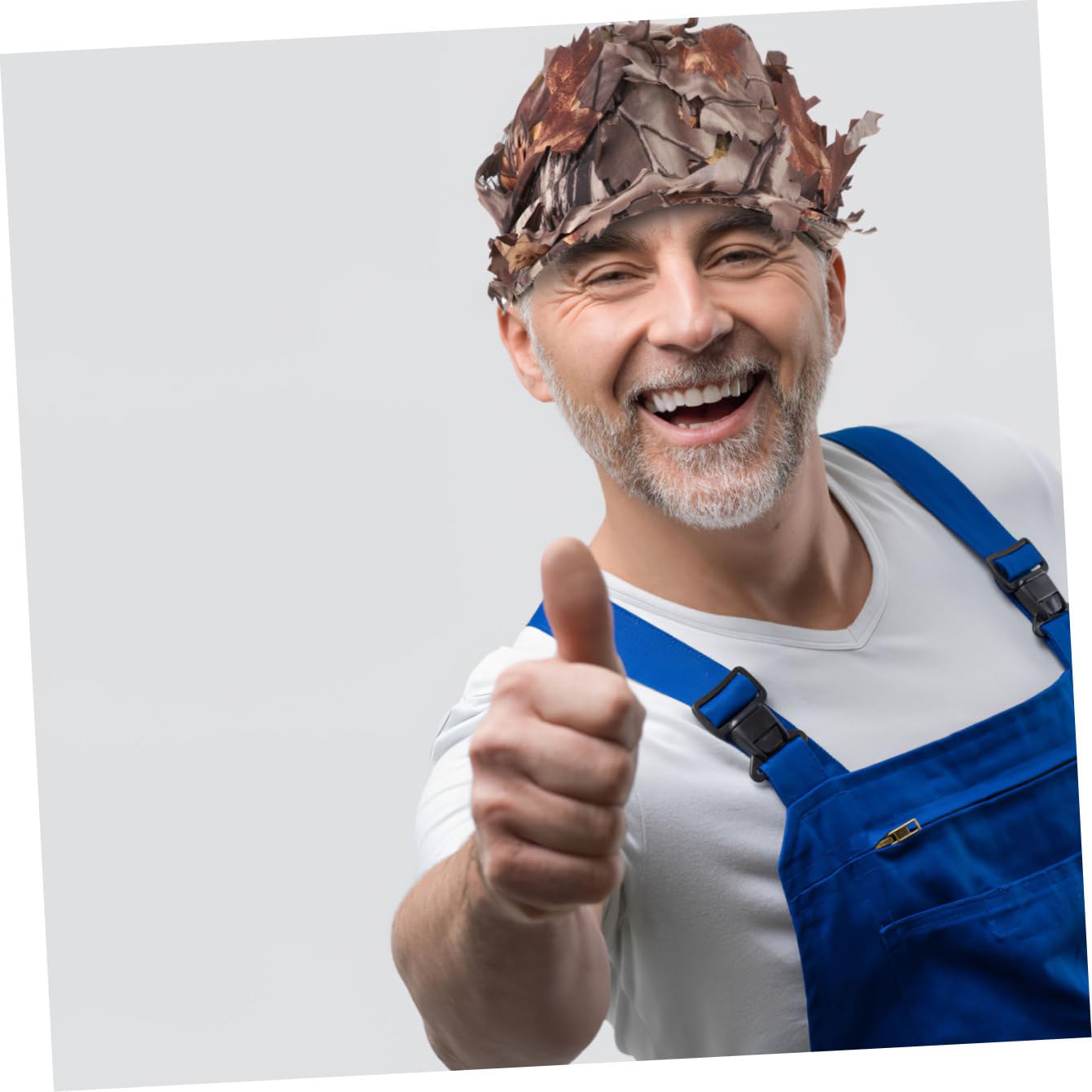FOMIYES Cappello Camo Regolabile con Decorazione Foglia per Caccia Outdoor per Escursioni attività