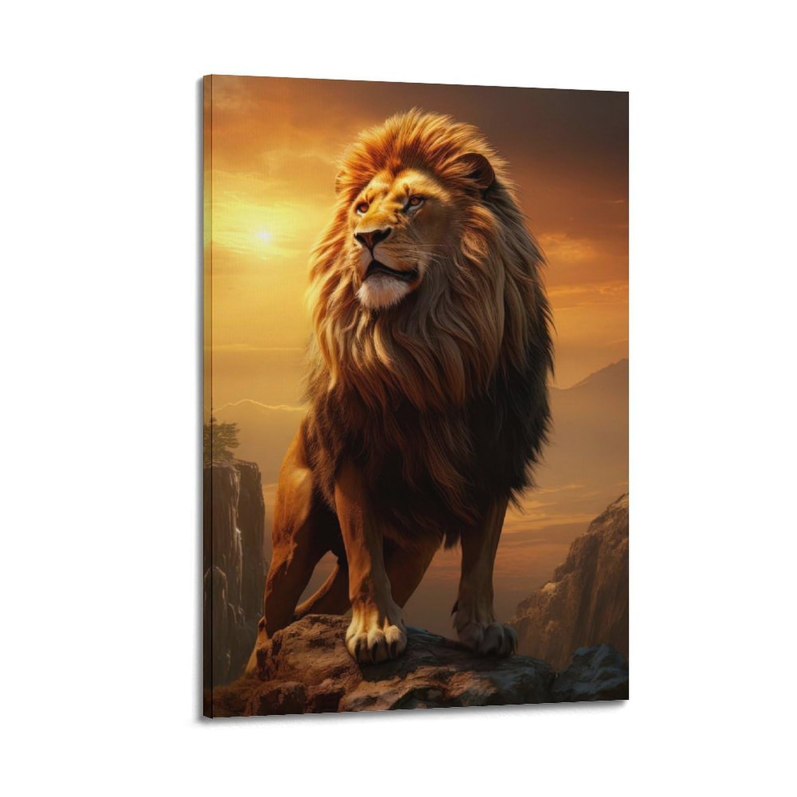 WPHSFX Wildlife Artwork Poster Lions Love Poster Decorative Painting Canvas Wall Posters And Art Picture Print Modern Family Bedroom Decor Posters 12x18inch(30x45cm)