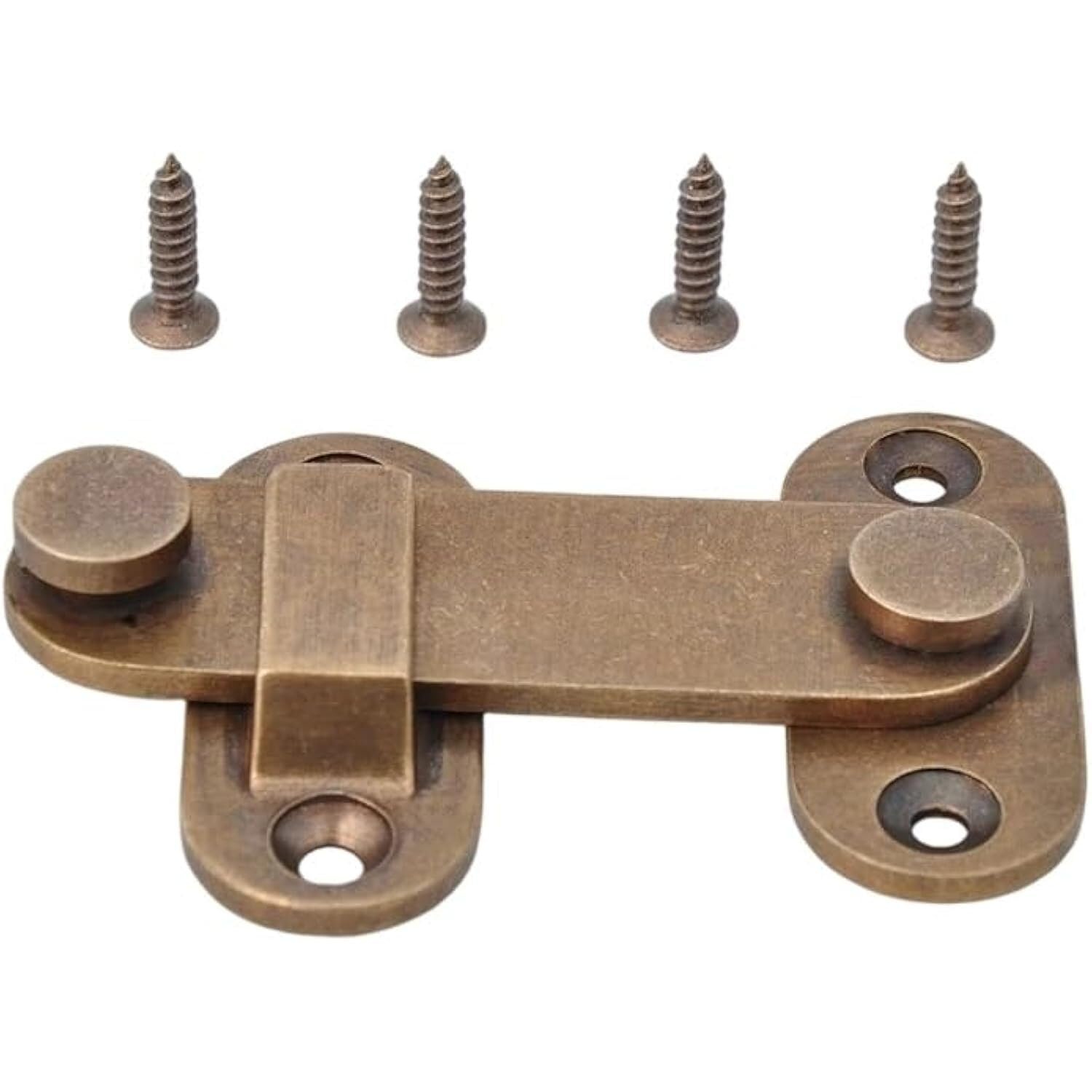Loquet cuivre vintage incurvé serrure coulissante pour porte en bois