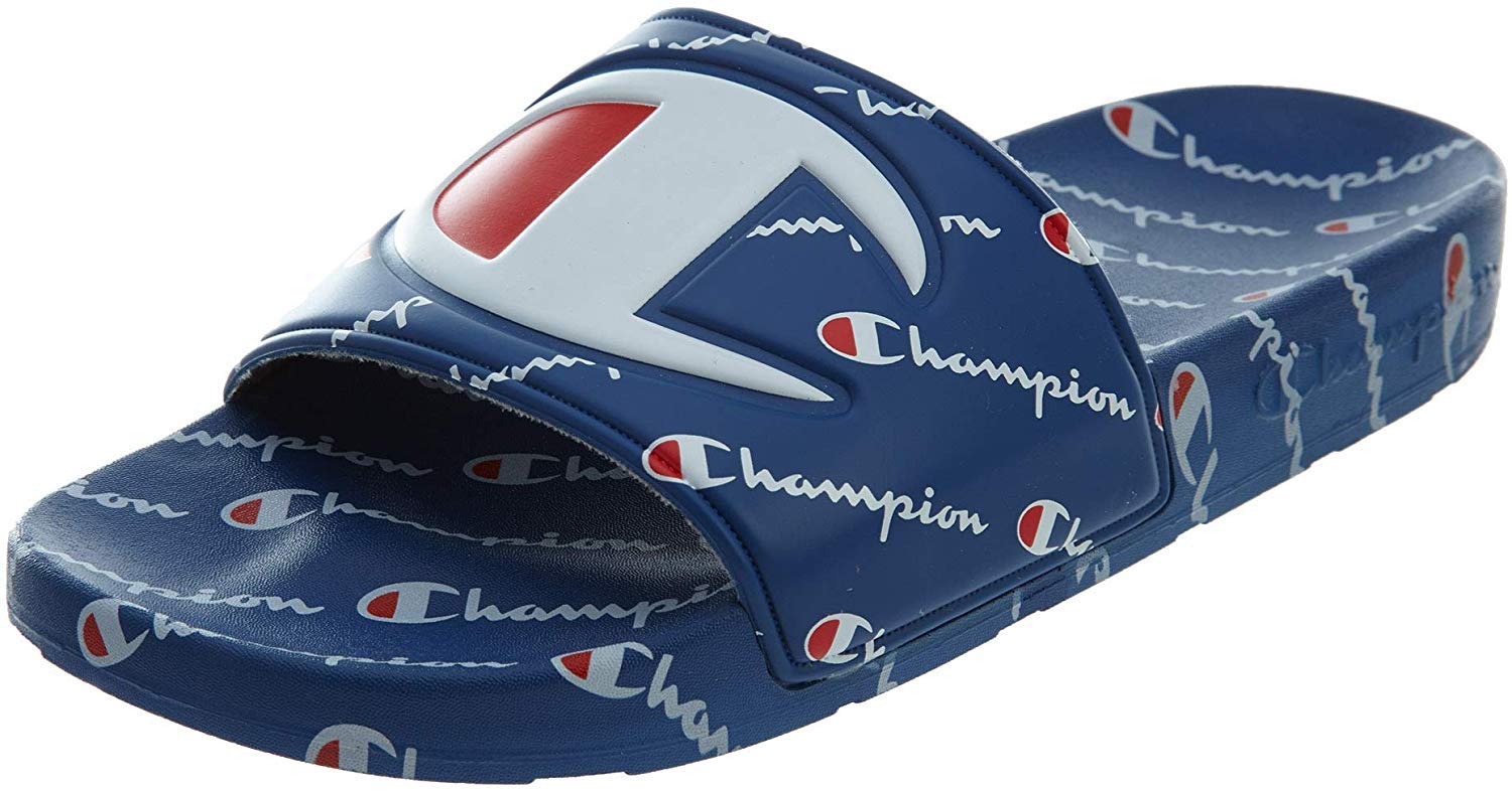 Champion IPO Repeat Slides Blue Sandals Flip Flops Red And Black Champion Slides Champion Mens Slides 11 Red  main image 4