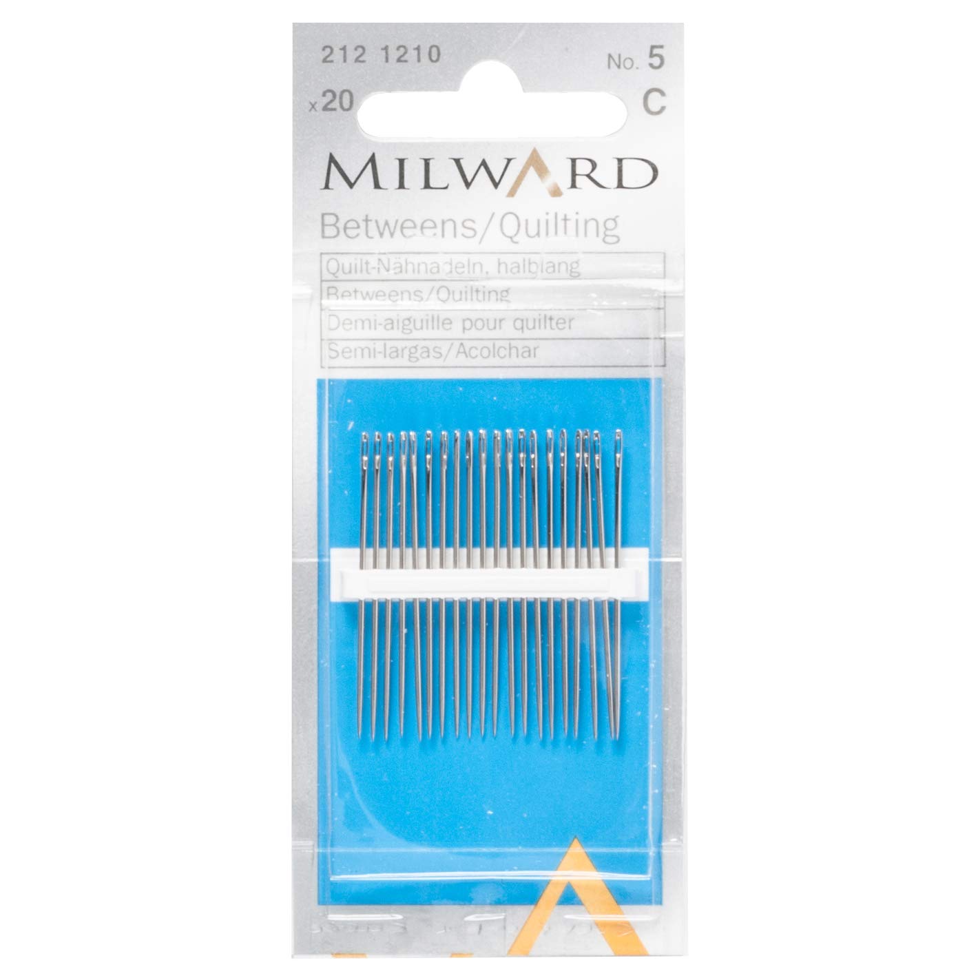 Milward Silver 2121210 Hand Sewing Needles, No.5